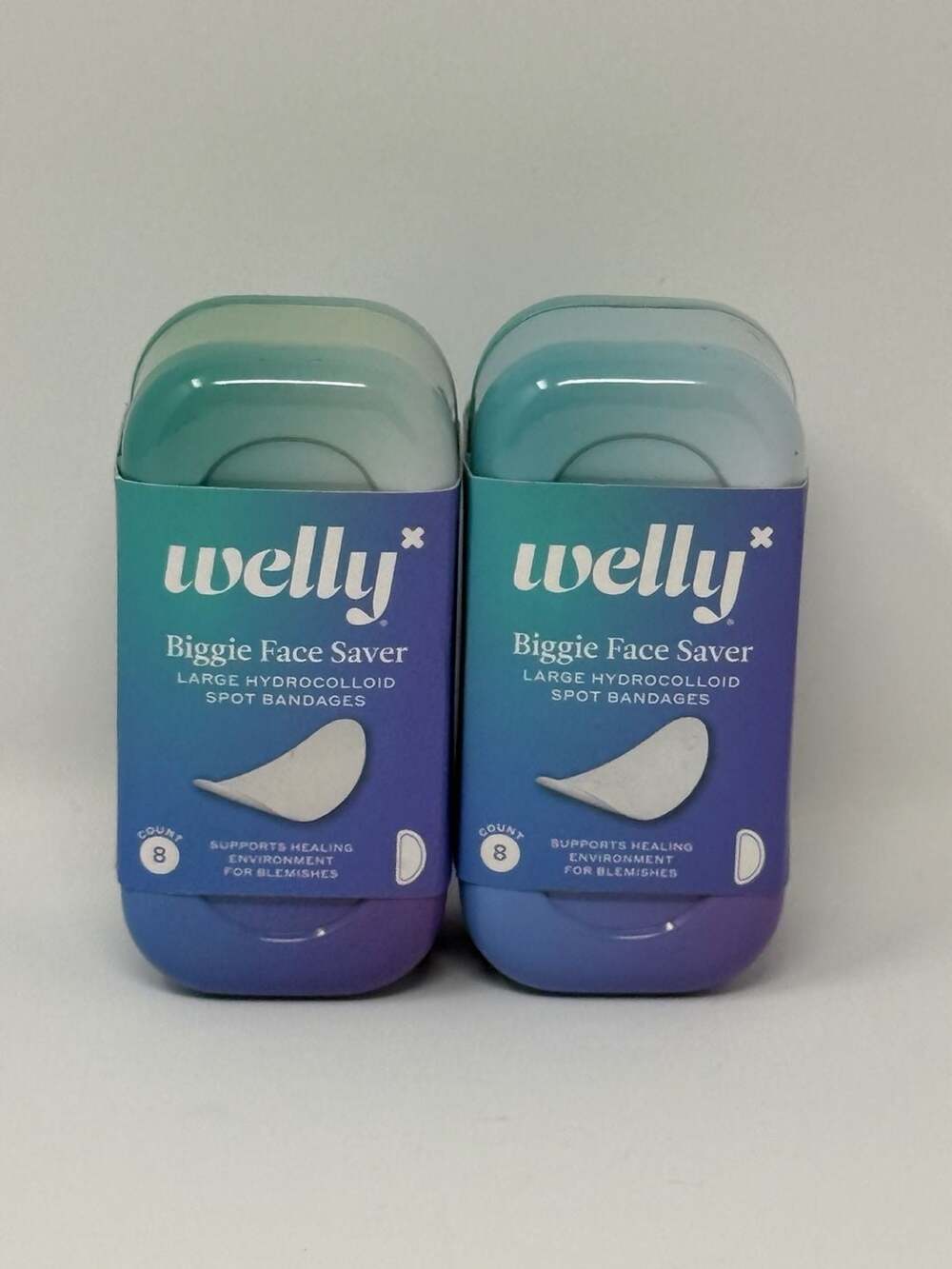 Welly Biggie Face Saver Large Hydrocolloid Spot 8 Count Set Of 2